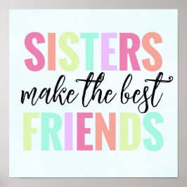 姉妹は最高の友達 レインボーポスター ポスター