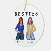 姉妹は最高の生きるための友だパーソナライズされた- セラミックオーナメント (左)