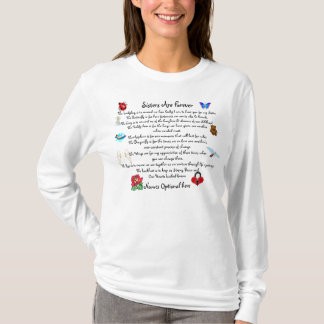 姉妹は永久にパーソナライズな詩のTシャツです Tシャツ