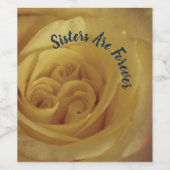 姉妹は永遠に黄色のローズフォトフローラ ワインラベル (シングルラベル)