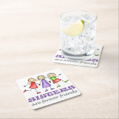 姉妹は永遠 スクエアペーパーコースター (インサイチュ)