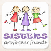 姉妹は永遠 スクエアペーパーコースター (正面)
