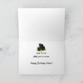 姉妹は生命"我慢できる"誕生日くまを作ります カード (内部)