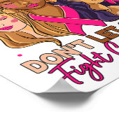 姉妹は癌だけで戦うことを許さないリブ棒 ポスター (角)