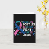 姉妹は癌と闘う姉妹は単なる白い カード (黄色い花)