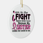 姉妹は私に世界を乳癌意味します セラミックオーナメント (右)