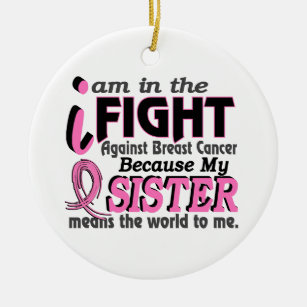 姉妹は私に世界を乳癌意味します セラミックオーナメント