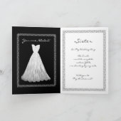 姉妹は私の新婦付添人の白く、銀製の服です 招待状 (内部)