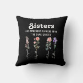 姉妹は花違うである – 名前をカスタムする クッション (裏面)