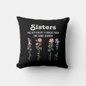 姉妹は花違うである – 名前をカスタムする クッション (正面)
