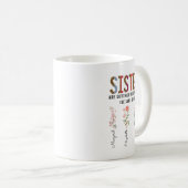 姉妹は花違うである – 名前をカスタムする コーヒーマグカップ (正面右)