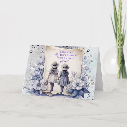 姉妹は違う同じ庭の花だ カード (正面)