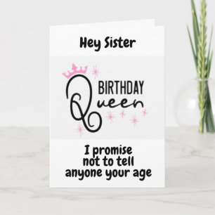 姉妹は*40歳の誕生日*に女王になる カード