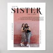 姉妹へのギフト｜写真コラージュの雑誌表紙 ポスター (正面)