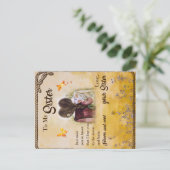 姉妹へのギフト、蝶の愛好家、華やかな姉妹 ポストカード (スタンド正面)