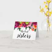 姉妹へのフローラ告知 カード (黄色い花)