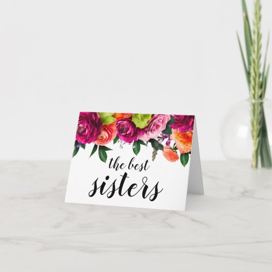 姉妹へのフローラ告知 カード (正面)