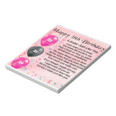 姉妹への詩 - 18歳の誕生日デザイン ノートパッド (回転)