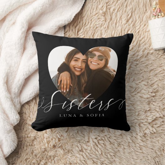 姉妹への贈物 |ハートフォトシスタースクリプト クッション (ブランケット)