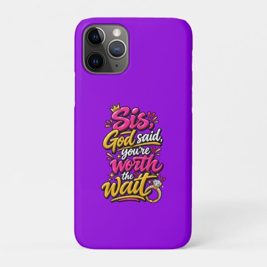 姉妹よ、神は待つ価値があると言っている Case-Mate iPhoneケース (裏)