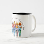 姉妹をテーマにした ツートーンマグカップ (正面右)