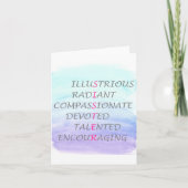 姉妹を形容する言葉 カード (正面)