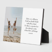 姉妹エレガント脚写真詩ホワイトオーバーレイ フォトプラーク (側面)