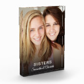 姉妹カスタム写真パーソナライズされたブロック フォトブロック (左)