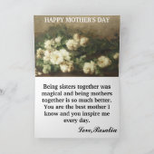 姉妹カスタム母のデイカード用写真テンプレート カード (内部)