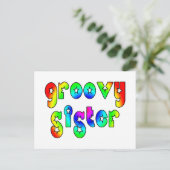 姉妹カッコいい誕生日クリスマス： Groovy Sister ポストカード (スタンド正面)