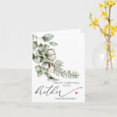 姉妹カードからのお兄ちゃんのためのメリークリスマス カード (黄色い花)