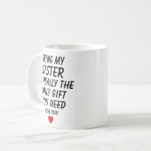 姉妹ギフトおもしろい，姉妹ギフト，姉妹マグカップ，コーヒー コーヒーマグカップ (正面左)