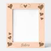 姉妹ギフトカスタム文字レーザエッチング写真 レーザー彫刻フレーム (正面)