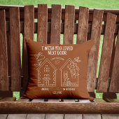 姉妹ギフト私はあなたが隣の写真に住んでいることを望む クッション