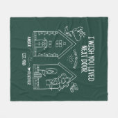 姉妹ギフト私はあなたが隣の写真に住んでいることを望む フリースブランケット (正面(横))