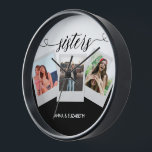 姉妹スクリプトファミリーフォトグリッドコラージュ愛 壁時計<br><div class="desc">姉妹スクリプトファミリーフォトグリッドコラージュ愛</div>