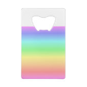 姉妹ハートカラフル虹の背景 クレジットカード栓抜き (裏面)