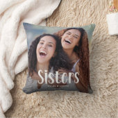 姉妹パーソナライズされた写真かわいい姉妹の贈り物 クッション (ブランケット)