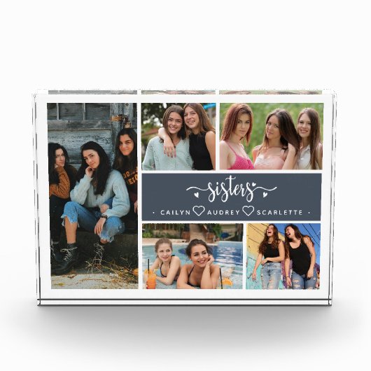 姉妹フォトコラージュ最高のファミリ フォトブロック (正面)
