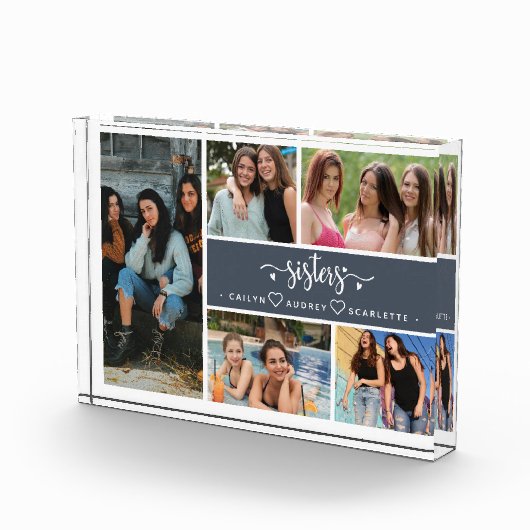 姉妹フォトコラージュ最高のファミリ フォトブロック (右)