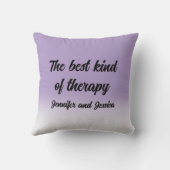 姉妹フォトコラージュ。最高のセラピー クッション (裏面)