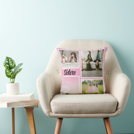 姉妹フォトコラージュ。最高のセラピー クッション (椅子)