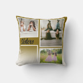 姉妹フォトコラージュ。最高のセラピー クッション (正面)