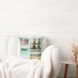 姉妹フォトコラージュ。最高のセラピー クッション