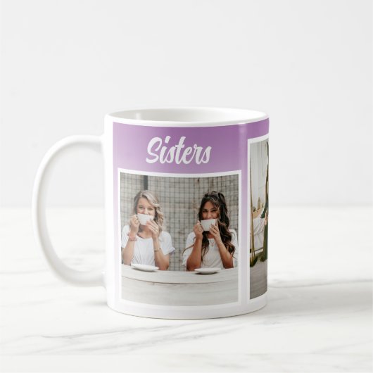 姉妹フォトコラージュ。最高のセラピー コーヒーマグカップ (左)