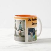 姉妹フォトコラージュ。最高のセラピー ツートーンマグカップ (正面右)