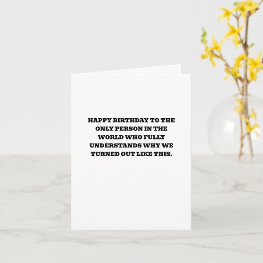 姉妹ベストフレンドへの面白い誕生日カード カード (黄色い花)