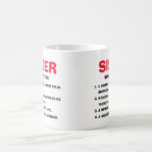 姉妹マグカップ、姉妹の定義マグ、シスター コーヒーマグカップ (中央)