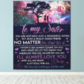 姉妹レディーガールギフトに姉妹誕生日ギフト キャンバスプリント (インサイチュ (ウッドフロア))