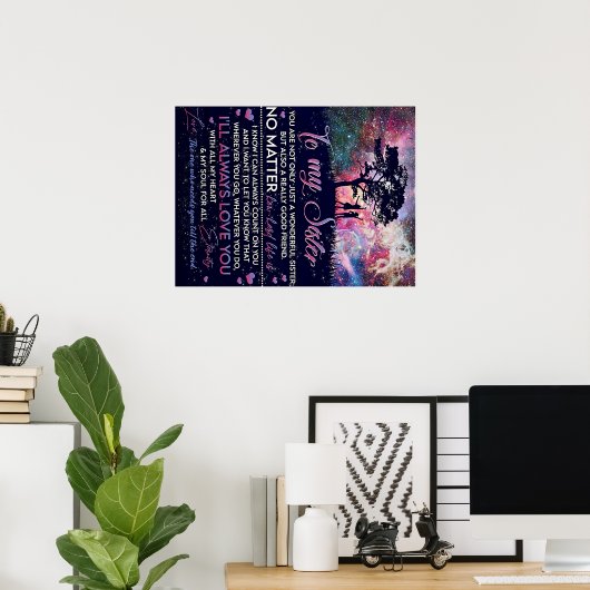 姉妹レディーガールギフトに姉妹誕生日ギフト ポスター (ホームオフィス)